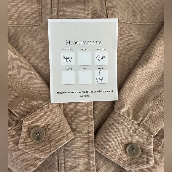 LOFT Tan Utility Jacket with Classic Collar Size Med Tall - Picture 15 of 15